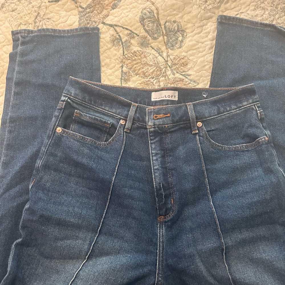 Loft seamed straight jeans